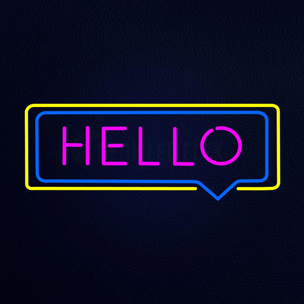 Hello Neon Flex Sign