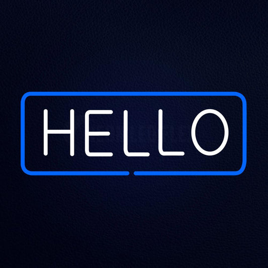 Hello Neon Flex Sign