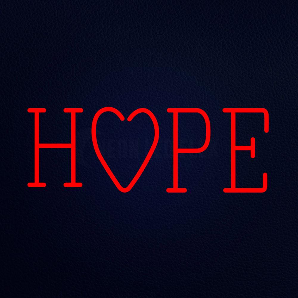 Hope Love Heart Neon Flex Sign