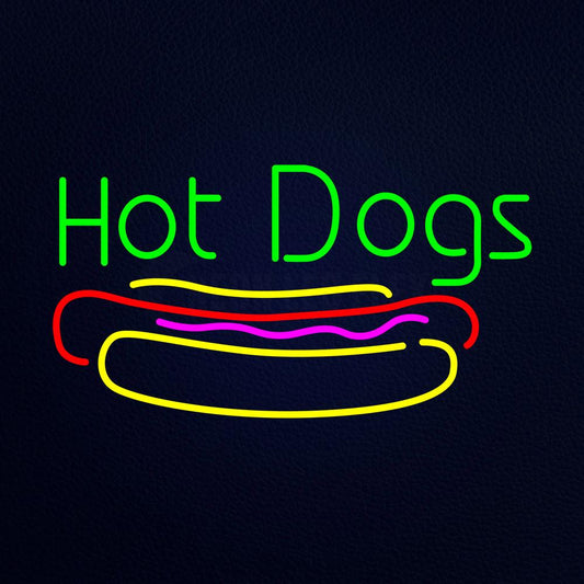 Hot Dogs Logo Animated Neon Flex Sign