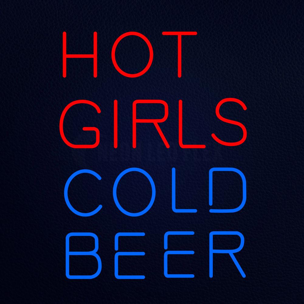 Hot Girl Cold Beer Neon Flex Sign