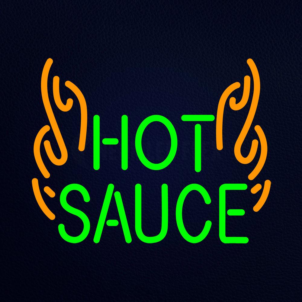 Hot Sauce Food Bbq Catering Neon Flex Sign