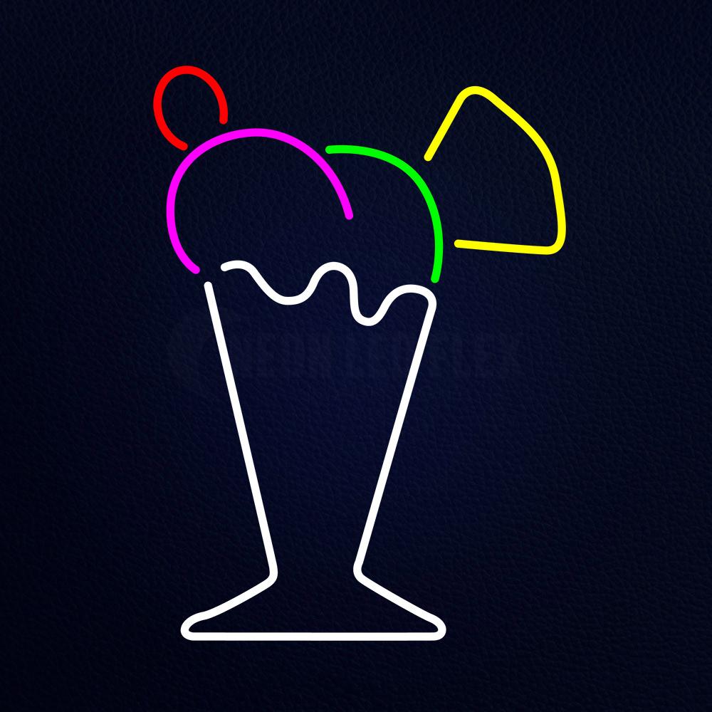 Ice Cream Glass Neon Flex Sign