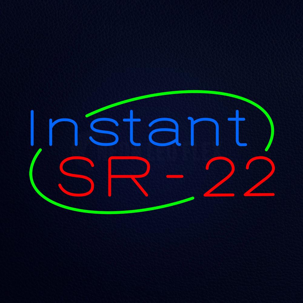 Instant Sr 22 Animated Neon Flex Sign