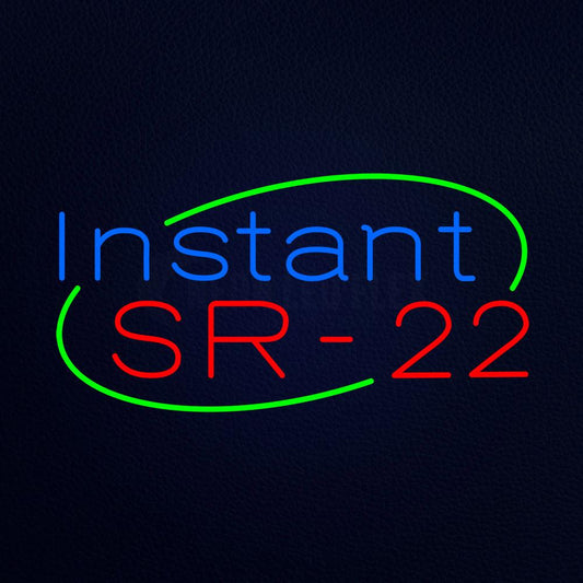 Instant Sr 22 Animated Neon Flex Sign