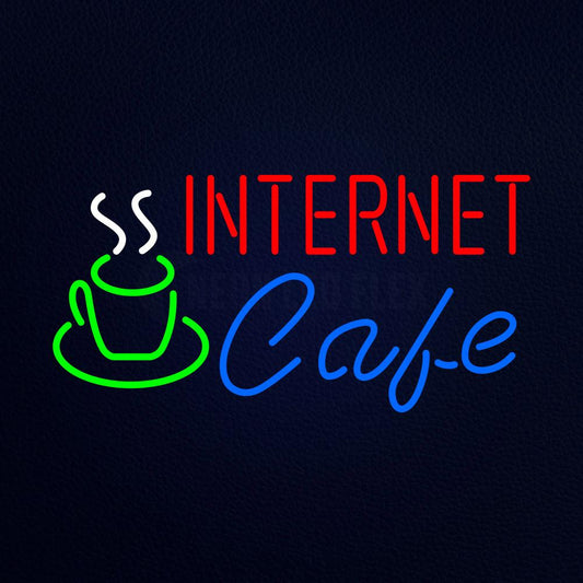 Internet Cafe Catering Cafe Neon Flex Sign