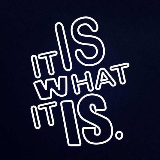 It is What It is Rectangle Magnet Neon Flex Sign