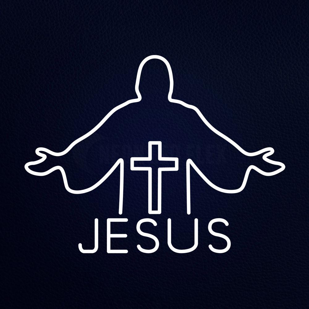 Jesus Christian Cross Neon Flex Sign