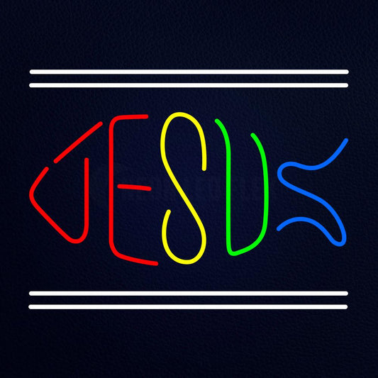 Jesus With Line Neon Flex Sign