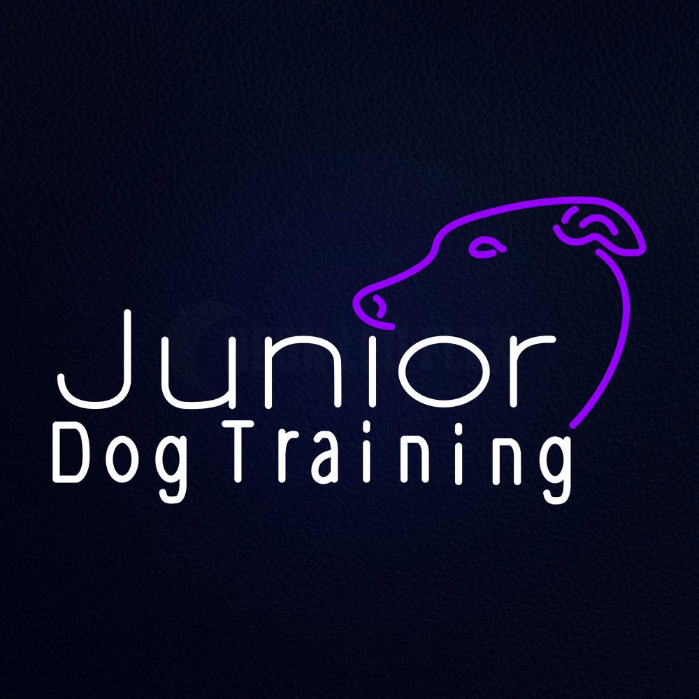 Junior Dog Training Logo Neon Flex Sign