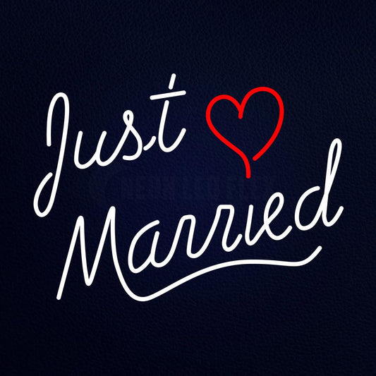 Just Married Neon Flex Sign