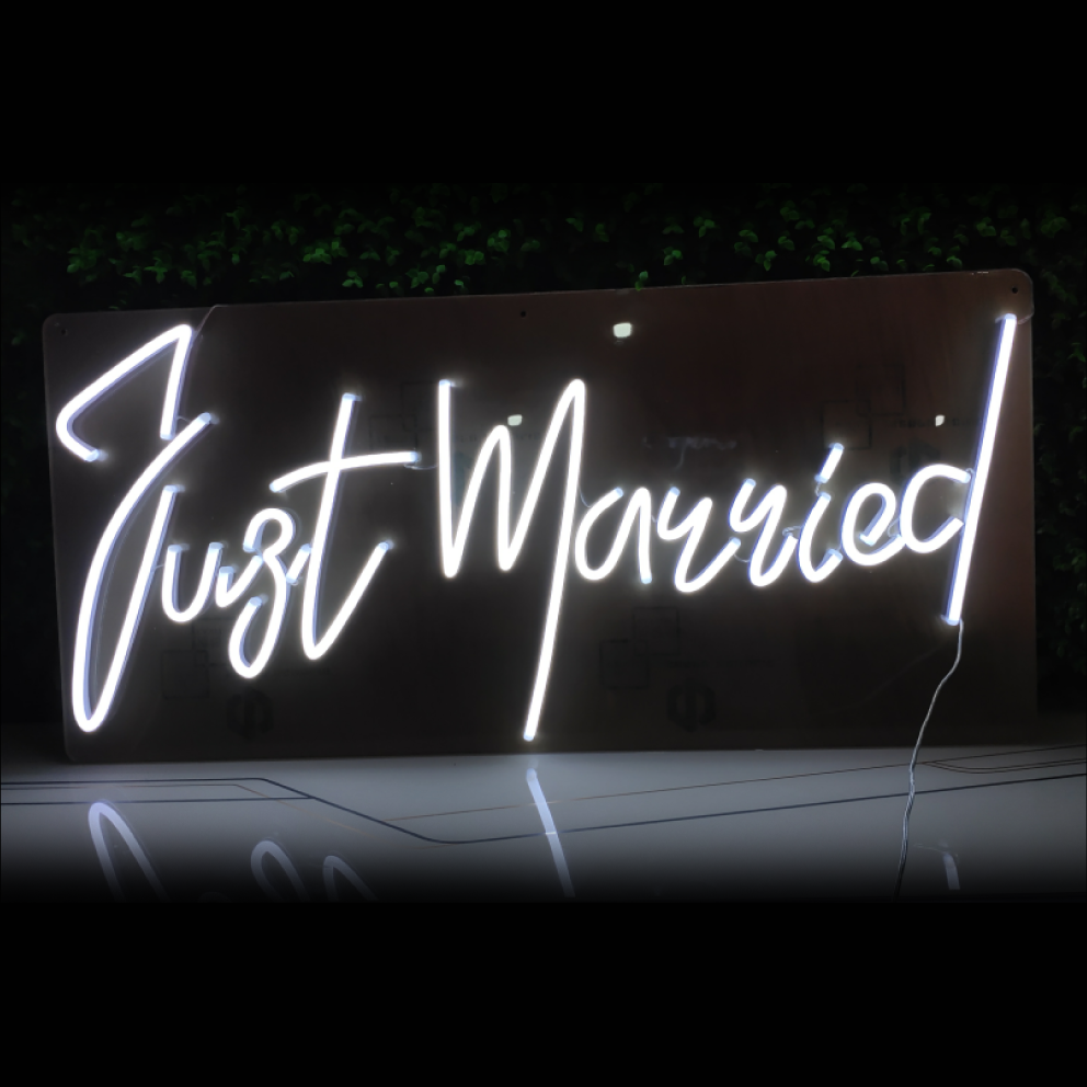 Just Married Neon Sign