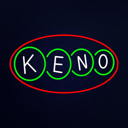 Keno With Border Neon Flex Sign