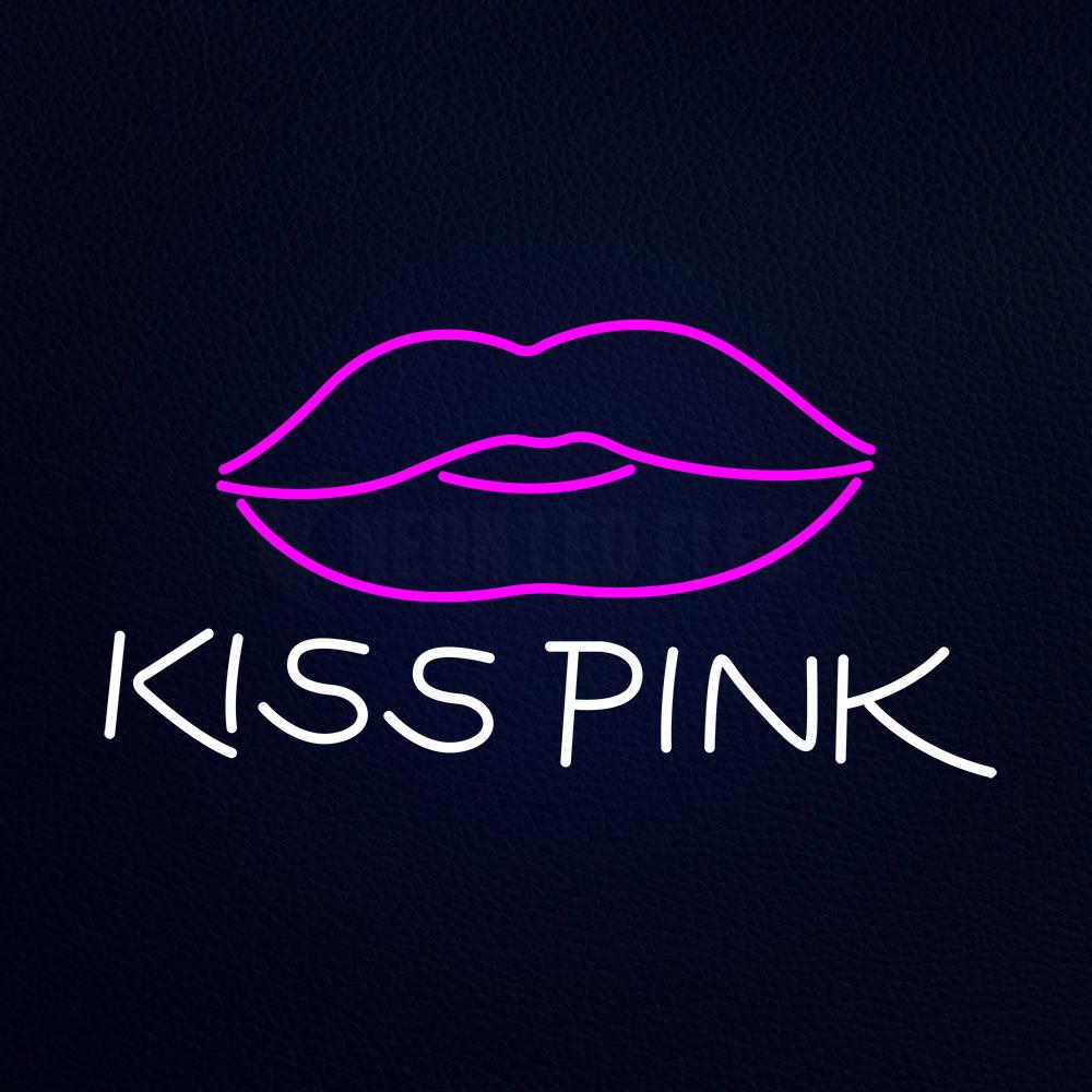 Kiss Pink Neon Flex Sign