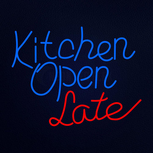 Kitchen Open Late Neon Flex Sign