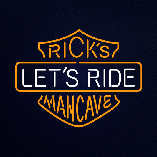 Lets Ride Ricks Mancave Neon Flex Sign