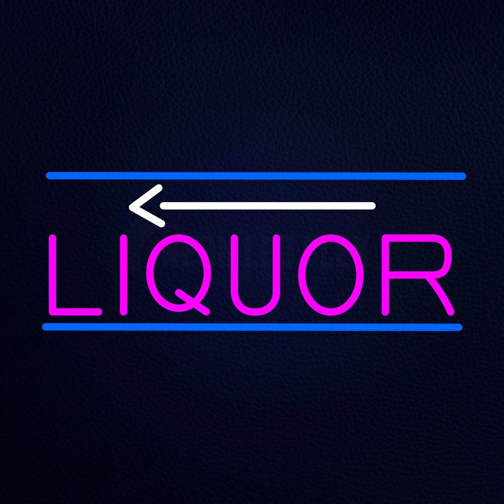 Liquor With Arrow Neon Flex Sign