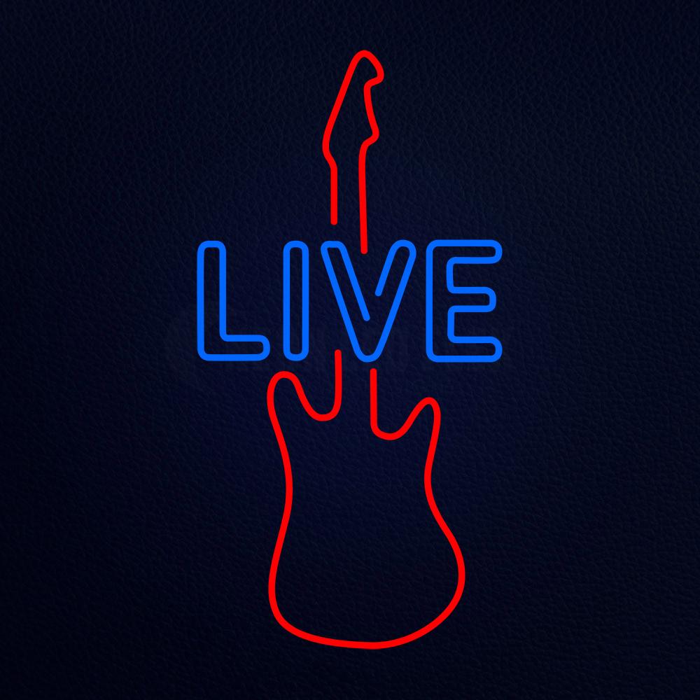 Live Music Block Neon Flex Sign