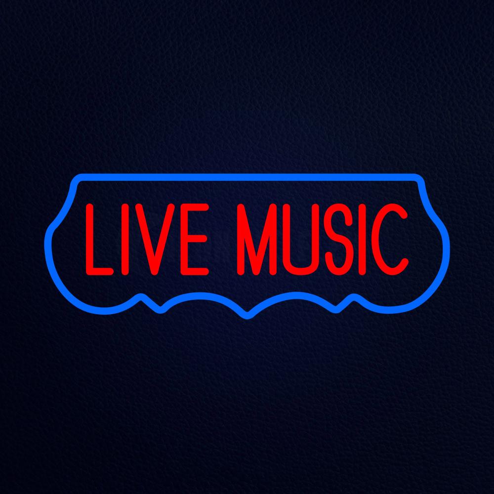 Live Music Red Neon Flex Sign