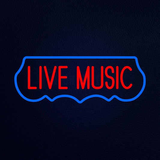 Live Music Red Neon Flex Sign