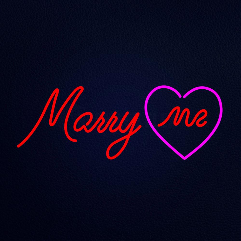 Marry Me Neon Flex Sign