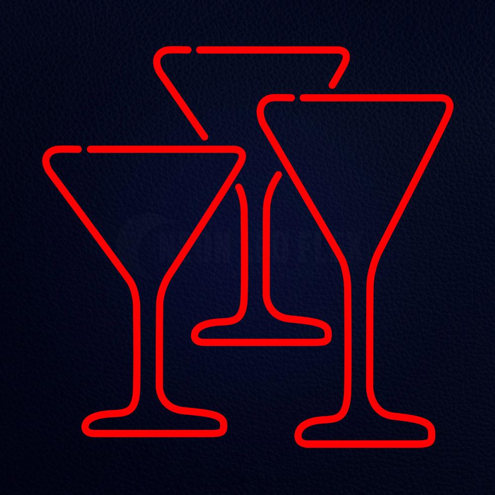 Martini Glasses Neon Flex Sign