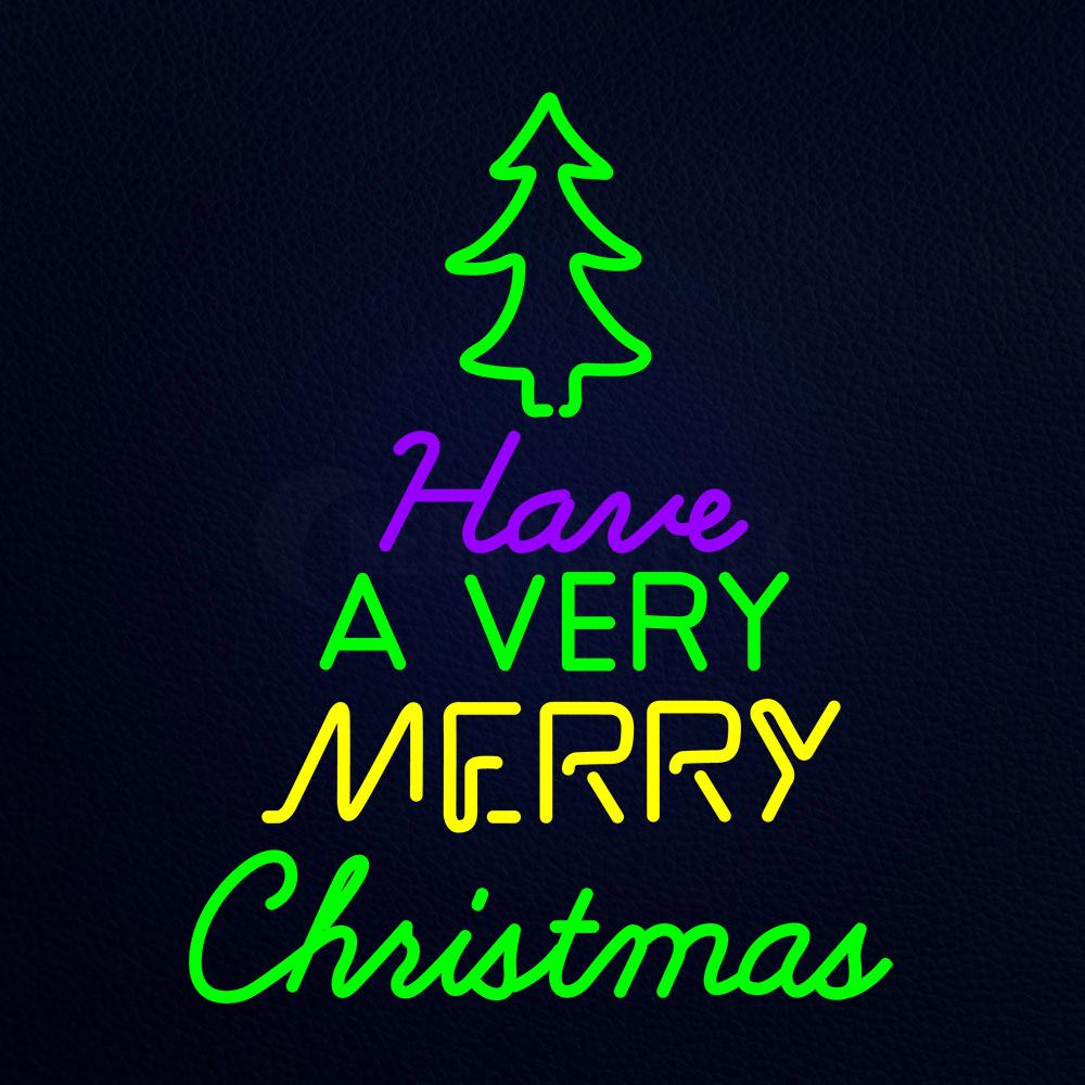 Merry Christmas and Happy New Year Neon Flex Sign