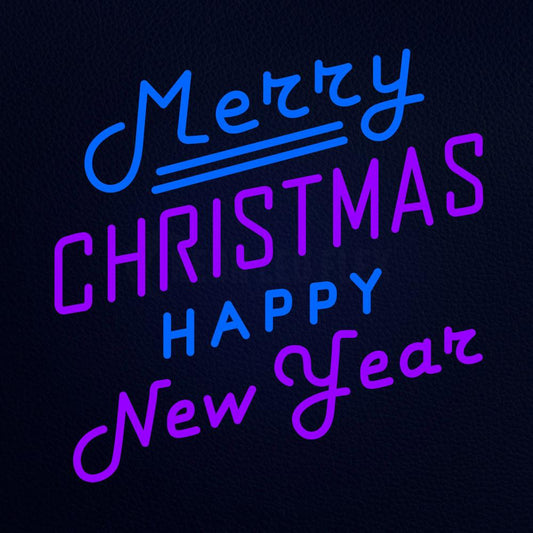 Merry Christmas Happy New Year Neon Flex Sign