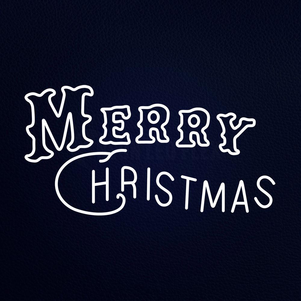 Merry Christmas Logo Neon Flex Sign