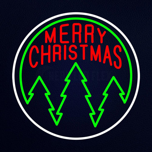 Merry Christmas Red Neon Flex Sign