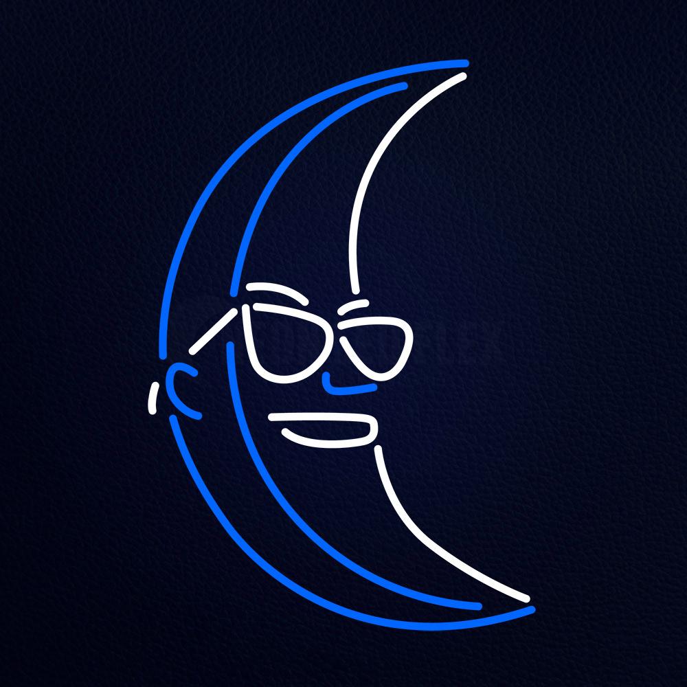 Moon Face Neon Flex Sign