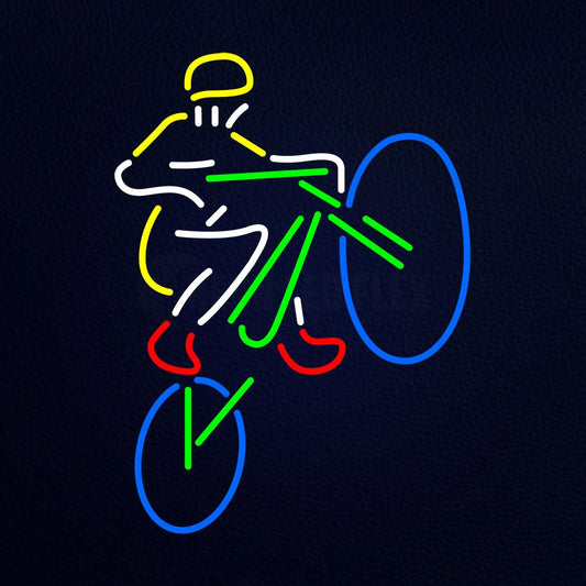 Mountain Biker Neon Flex Sign