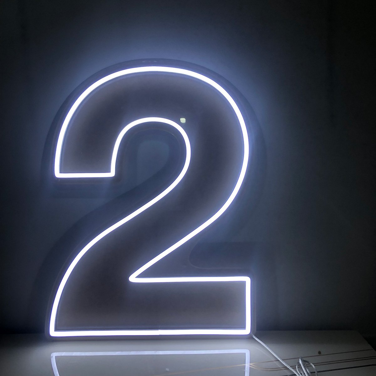 Number 2 Neon Sign