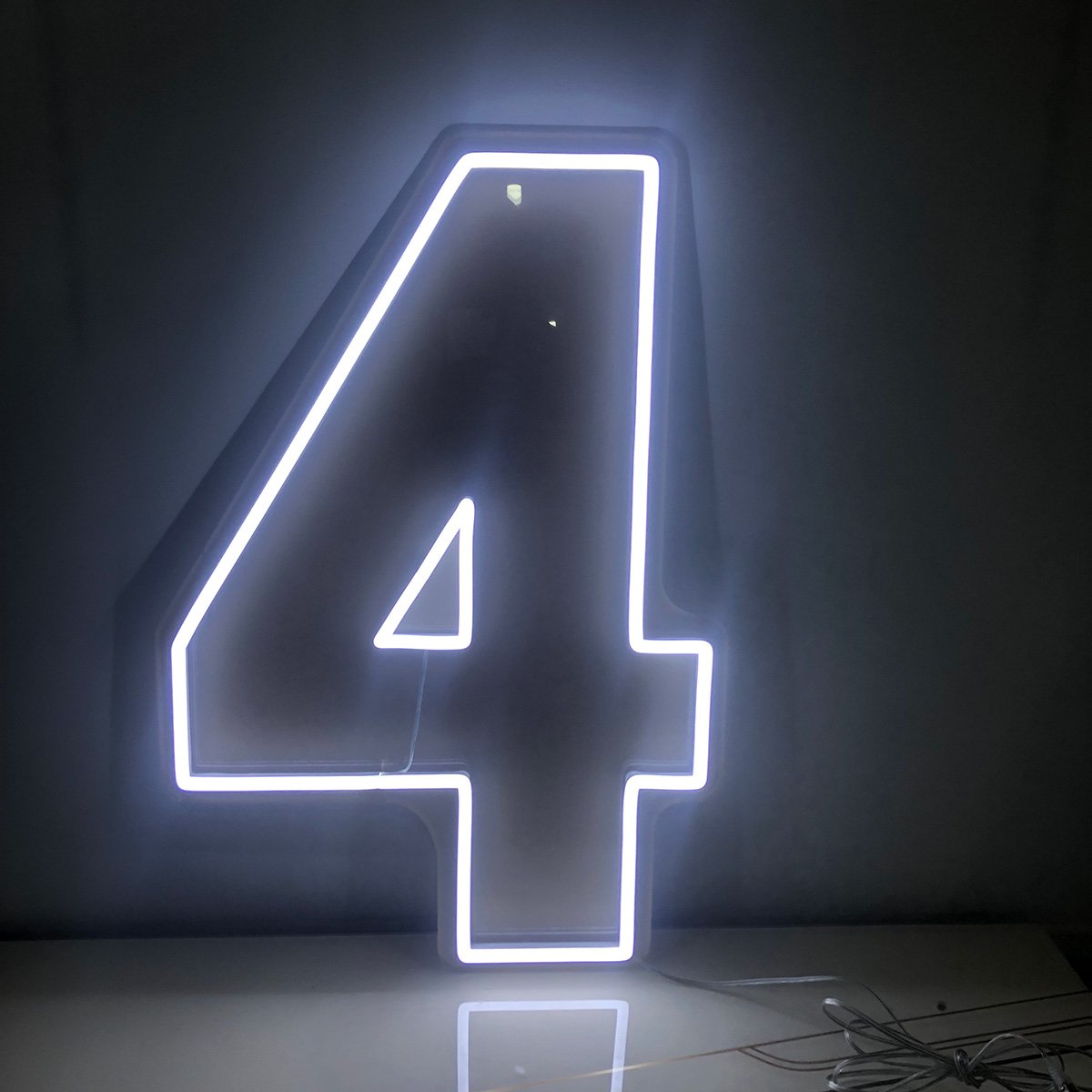 Number 4 Neon Sign