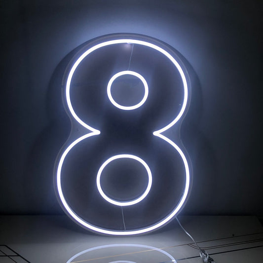 Number 8 Neon Sign