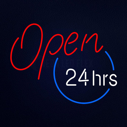 Open 24 Hours Neon Flex Sign