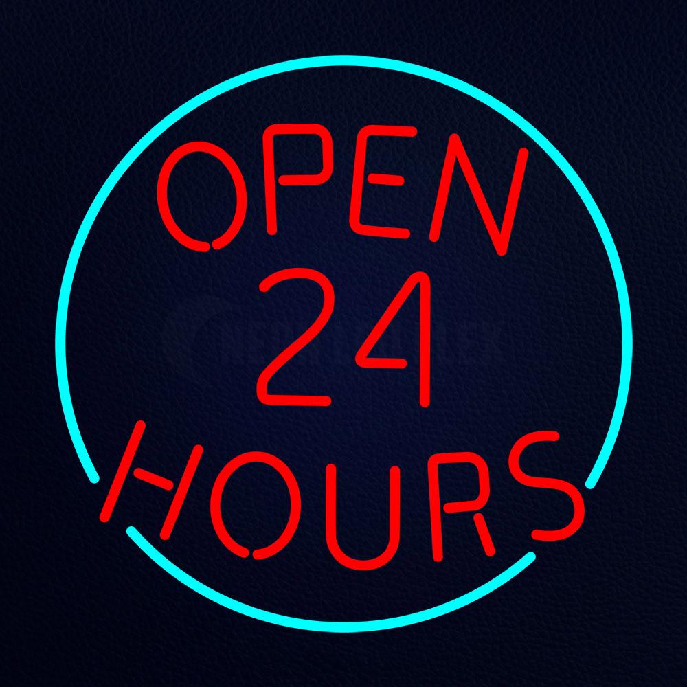 Open 24 Hours Neon Flex Sign