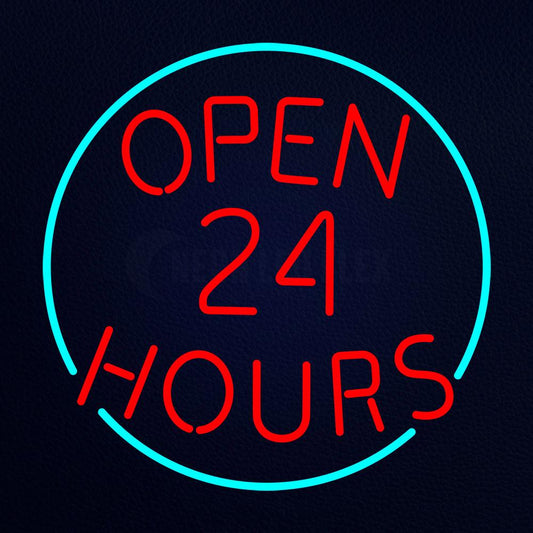 Open 24 Hours Neon Flex Sign