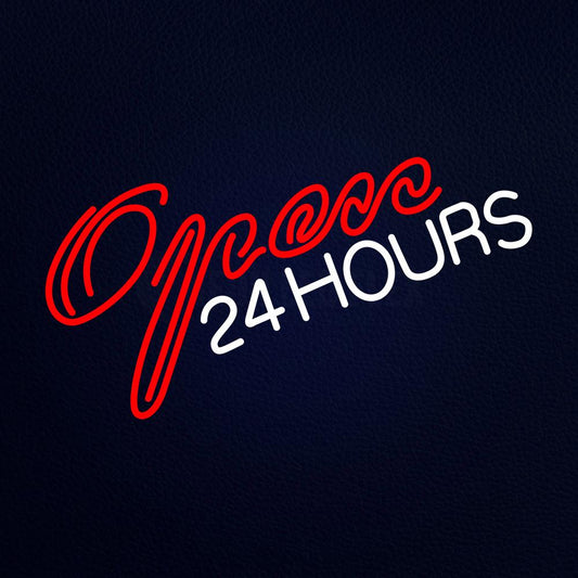 Open 24 Hours Neon Flex Sign