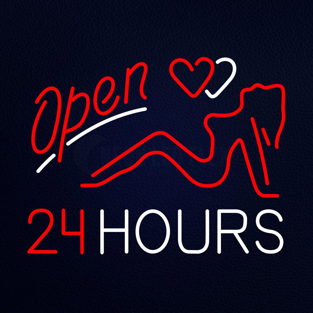 Open 24 Hours Neon Flex Sign