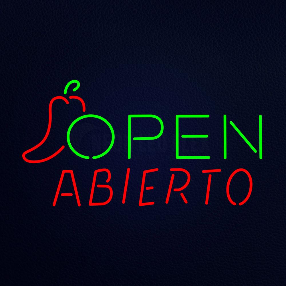 Open Abierto Neon Flex Sign