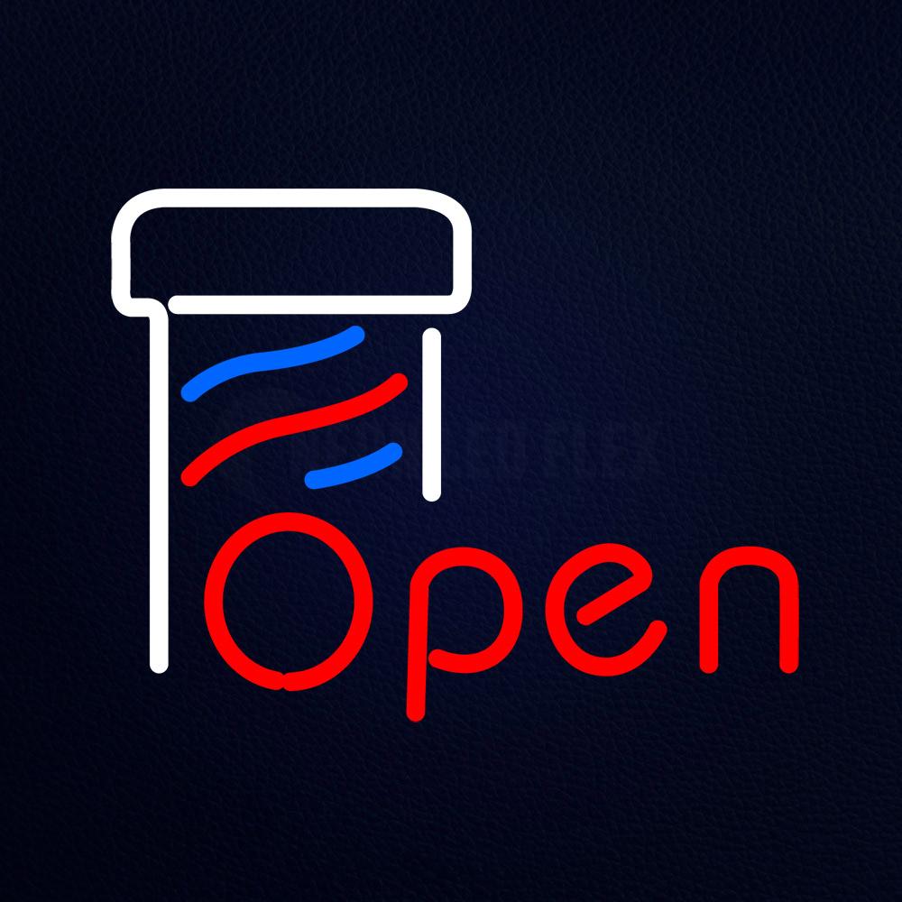 Open Barber Logo Neon Flex Sign