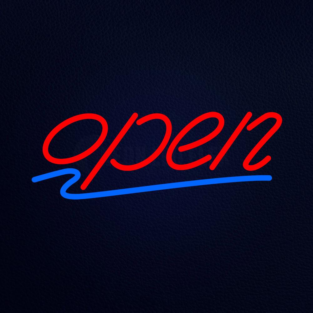 Open Blue Line Neon Flex Sign