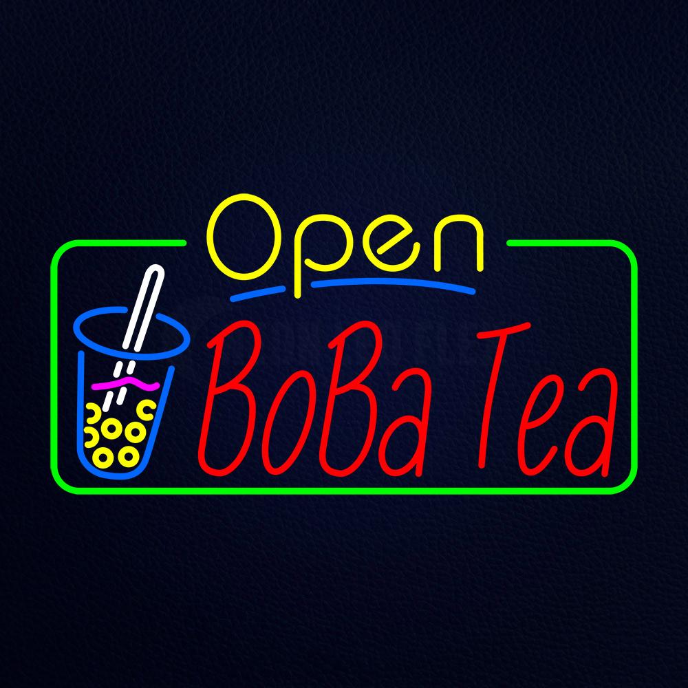 Open Boba Tea Neon Flex Sign