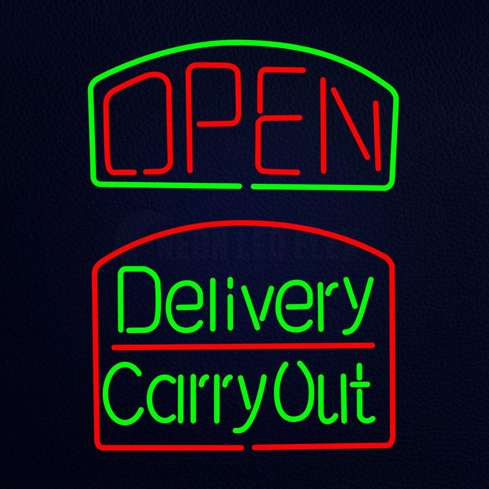 Open Delivery Carry Out Neon Flex Sign