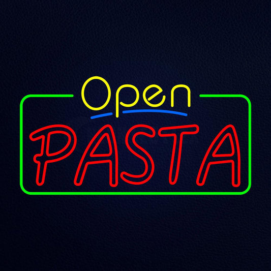 Open Double Stroke Pasta Neon Flex Sign