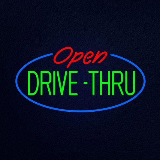 Open Drive Thru Animated Neon Flex Sign