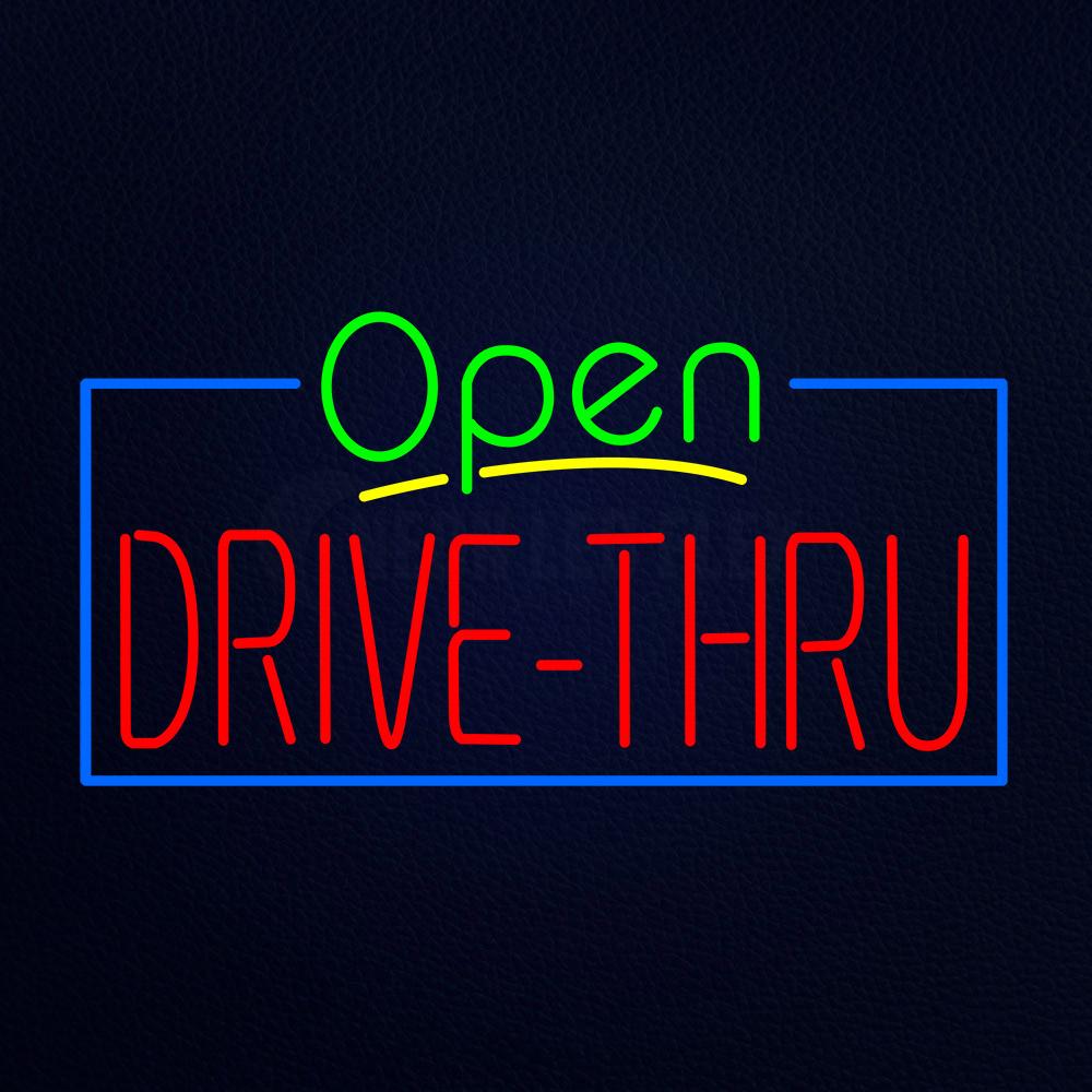 Open Drive Thru Neon Flex Sign