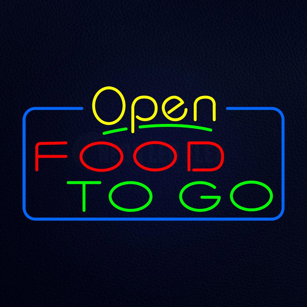 Open Food to Go Neon Flex Sign