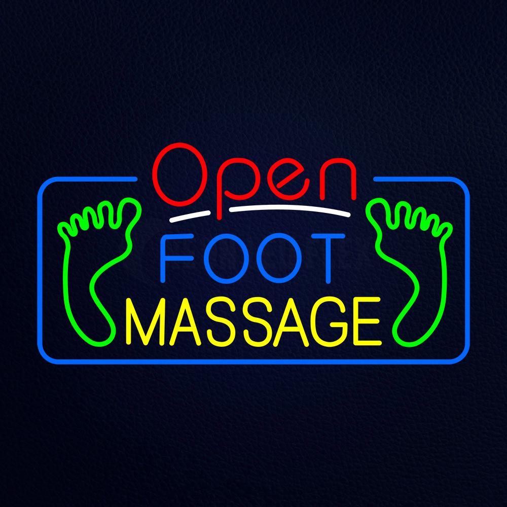 Open Foot Massage Neon Flex Sign